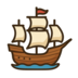 cwget logo: sailing ship